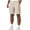 05# Khaki, variant on IhhxPro Men's Linen Athletic Shorts Cargo Men with Elastic Waist Quick Dry Multi Pocket Outdoor Casual Summer Loose Fit Lightweight Travel Hiking S-3XL