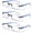 Set 03: Blue 3 Pairs, variant on 3-Pack Rimless Reading Glasses For Women, Lightweight Spring Hinge Readers, Classic Elegant Artistic Eyeglasses UV 400
