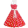 thumbnail image 4 of RUTAYY Women's Dress Polka Dot Halter Sleeveless Party A-Line Slim Fit Casual Daily Wear Trendy Vacation Dresses, 4 of 4