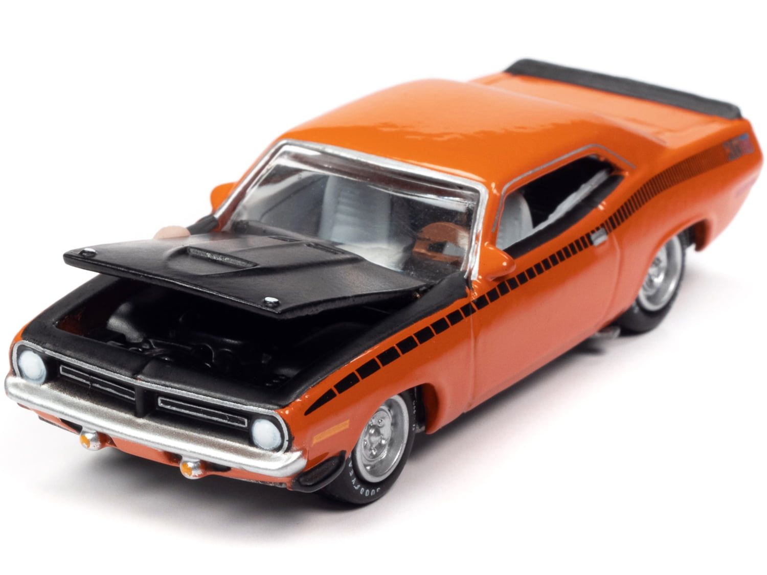 Johnny Lightning JLCT005-JLSP108A 1970 Plymouth AAR Barracuda Vitamin C  Orange with Black Stripes Limited Edition to 4540 Piece 1 by 64 Scale Model  