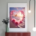 thumbnail image 2 of Diamond Art Kit for Adults, Beach Sunset Pink Rose Heart Diamond Painting for Adults Beginners, 5D DIY Diamond Art Painting Kits, Colorful Diamond Painting Craft for Home Decor 12x16, 2 of 7