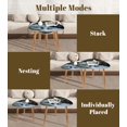 thumbnail image 4 of Triangle End Tables Set of 2 Taugl Gorge Salzburg Mountain Torrent Austrian Small Coffee Table, Tea Table, Nesting Tables for Living Room, 4 of 5