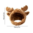 thumbnail image 3 of Fegute Christmas Pet Hat for Dogs and Cats, Soft Fabric Holiday Headwear with Reindeer Antlers for Christmas Parties, Adjustable Fit, Cute Holiday Accessories, 3 of 6