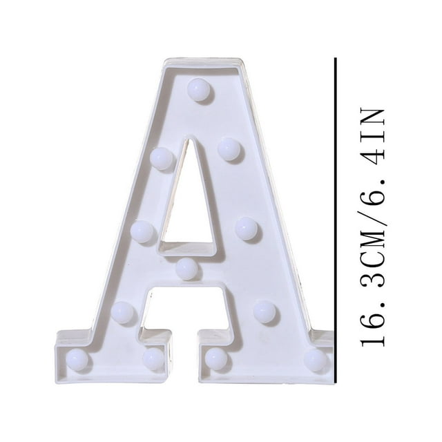 Birdeem Alphabet Led Letter Lights Light Up White Plastic Letters Standing Hanging A-M &