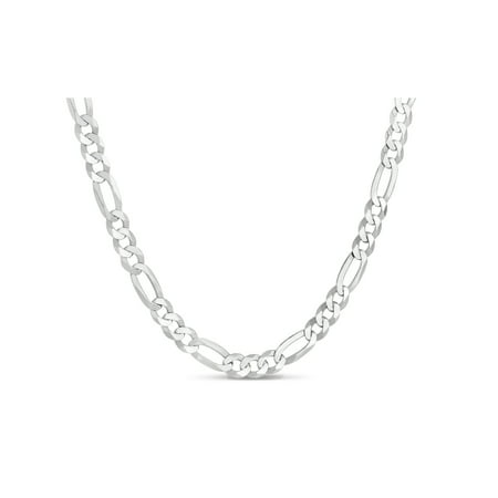 Sterling Silver Figaro 140 Gauge Chain Necklace 30 Inches
