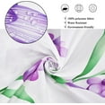 thumbnail image 4 of Lavender Floral Shower Curtain, Purple Flower with Butterflies Green Leaf Plants Bathroom Curtain Waterproof Fabric Machine Washable with Hooks, 72" Wx84 L, 4 of 6