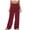 *Wine, variant on ClodeEU Women's Linen Blend High Waist Wide Leg Pants,Solid Color Versatile Casual Palazzo Trousers Army Green,Womens Plus M