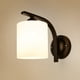 thumbnail image 4 of Aplique de Pared para Baño, con Pantalla de Vidrio Negro Mate para Dormitorio y Cocina, Casquillo E26., 4 of 5