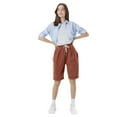 thumbnail image 3 of Women Elastic Waist Shorts Casual Solid Color Shorts Comfy Lightweight Shorts With Pockets Drawstring Pants for Women Women Casual Pants for Winter Petite Linen Pants for Women Casual Summer Womens, 3 of 7