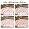 thumbnail image 7 of ODIKA Pink Coquette Round Boho Ribbon Stripe Vintage Florals Seamless for Queen Size Bedroom, Under Bed, Master , Foldable Easy Care, 7 of 7
