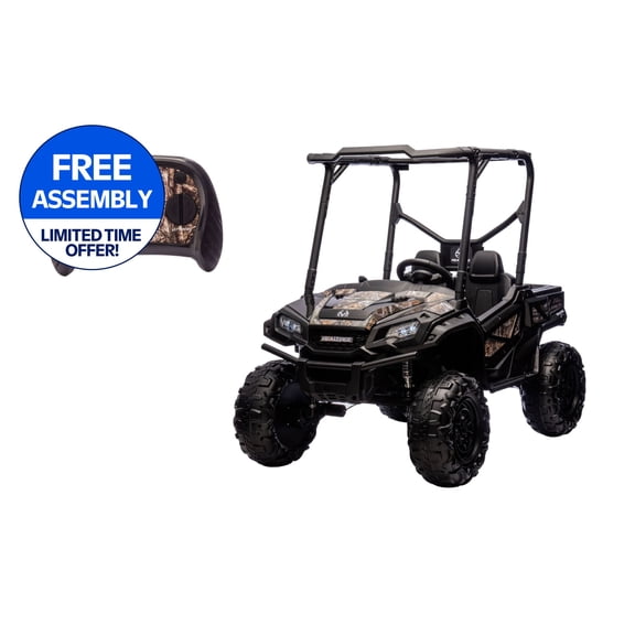 Realtree XD 24V Battery-Powered Ride-On UTV for Kids with Remote Control, Lights and Sounds