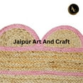 thumbnail image 4 of Jaipur Art And Craft Indian Hand Braided Pink Rectangle Jute Area Rug for Indoor (4x6 Sq ft), 4 of 6