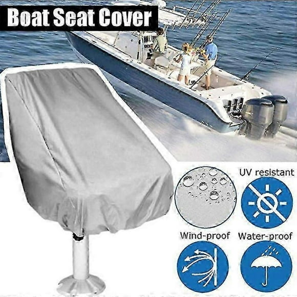 Mimigo Boat Seat Cover, Outdoor Waterproof Pontoon Captain Boat Bench Chair Seat Cover, Chair Protective Covers