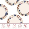 thumbnail image 2 of Grencian 50 Pcs Patriotic Paper Plates AFN110" Heavy 4th of July Party Plates Disposable American Flag Platter Red Blue Stars Decorative Plate for Independence Day Memorial Day Party Supplies, 2 of 3