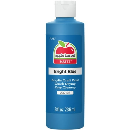 Apple Barrel 20717E Acrylic Craft Paint, Matte Finish, Bright Blue, 8 fl oz