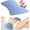 Blue, variant on Aorsher Lumbar Support Pillow for Bed, Memory Foam Lower Back Pain Relief, Versatile Cushion for Side Sleepers & Back Sleepers, Breathable Cover Removable Washable
