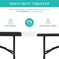 thumbnail image 4 of CRXX 4ft Plastic Folding Table, Indoor Outdoor Heavy Duty Portable w/Handle, Lock for Picnic, Party, Camping-4ft-Black, 4 of 9