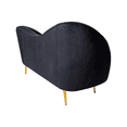 thumbnail image 4 of Sofá loveseat Sochic negro terciopelo Bean Moderno, 4 of 4