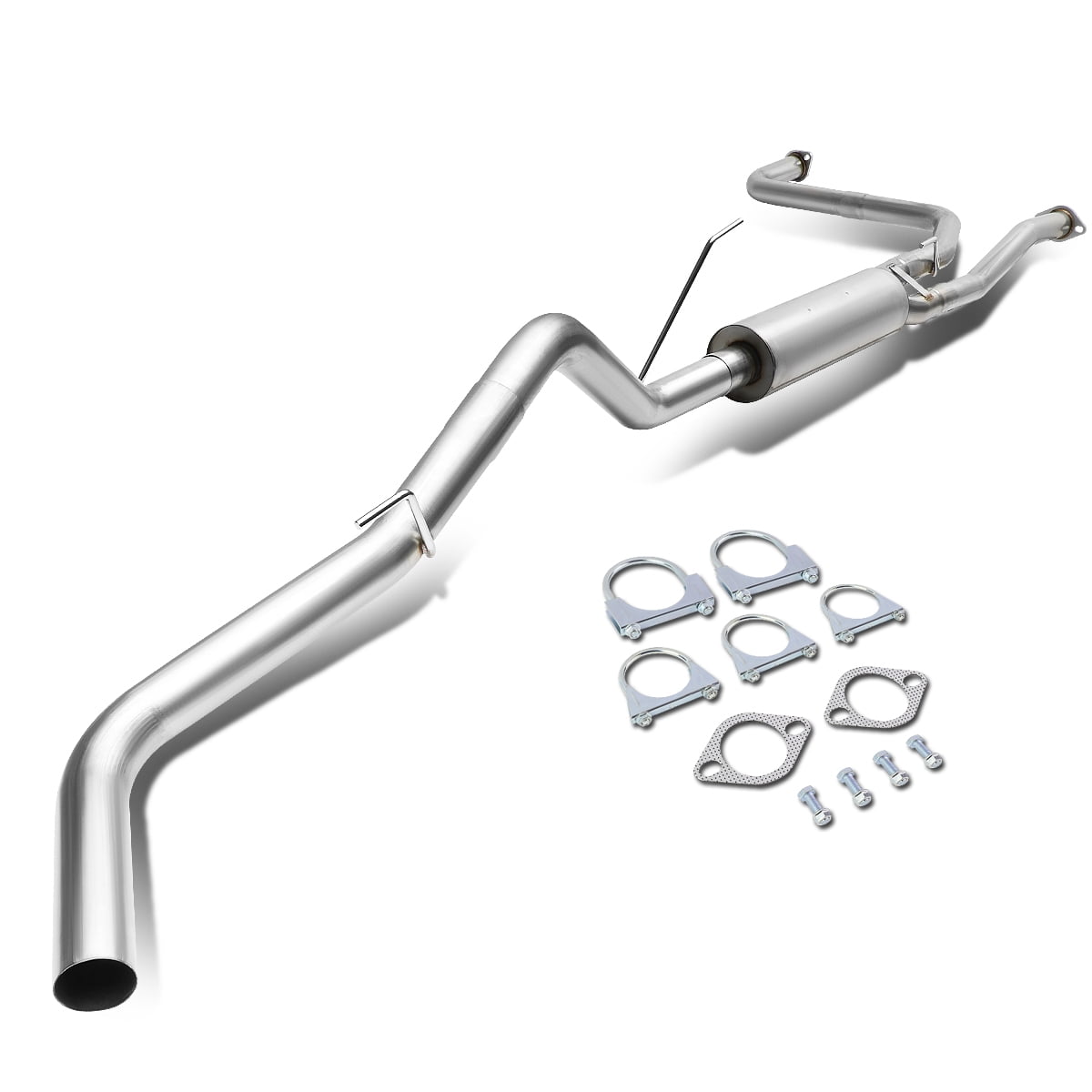 D40 D23 For Nissan Frontier 3 Stainless Steel Louvered Core Muffler Catback Exhaust System 