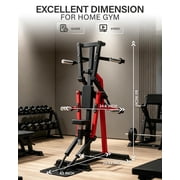 HeeH Deltoid Lateral Raise Machine: Shoulder Press Machine 4 Independent Arms 880LB Capacity Home Gym Strength Training Equipment Red