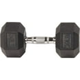 thumbnail image 2 of Rubber Encased Hex Dumbbell in Pairs  Singles or Set, 2 of 4