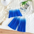 thumbnail image 5 of Owordtank Girl's 2 Piece Cute Outfits Outfit Pleated Spaghetti Strap Crop Top and Wide Leg Pants Sets, 5 of 5