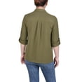thumbnail image 3 of NY Collection Missy Long Sleeve Roll Tab Blouse, 3 of 4