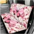 thumbnail image 3 of HUIACONG Pink Butterfly Car Accessories Seat Covers Full Set with Steering Wheel Cover Center Console Cover Seat Belt Cover Coasters Headrest Cover Keychain 14 Pcs Universal Fit, 3 of 8