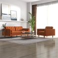 thumbnail image 3 of Tery 2-Piece Modern Living Room Velvet Loveseat and Lounge Chair Set in Orange, 3 of 4