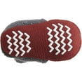 thumbnail image 5 of Hudson Baby Baby and Toddler Cozy Fleece Booties, Heather Charcoal Burgundy, 6-12 Months, 5 of 8
