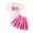 Hot Pink a, variant on DAETIROS Little Girls Outfit Sets-Casual Cotton Floral Crewneck Tank Top and Solid Shorts Girls Summer Clothes Set Green Size 0-9