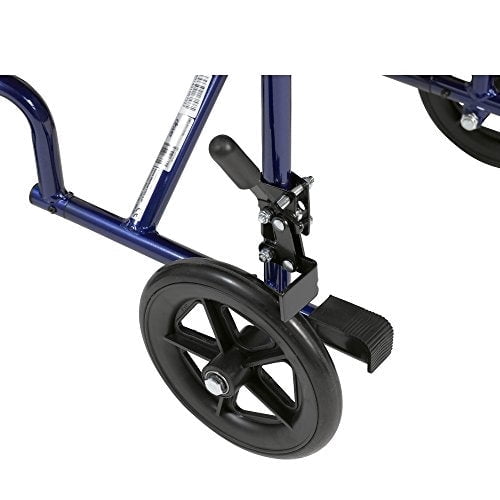 Drive Medical Lightweight Blue Transport Wheelchair