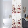 thumbnail image 3 of Window Privacy Film Red Spring Floral Stained Glass Window Film Decorative Sun Block Window Cover Elegant Pastoral Flowers Watercolor Window Clings Static Adhesive Sticker for Bathroom 23.6"x78.7", 3 of 7