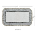 thumbnail image 2 of VHC Brands Ashmont Farmhouse 27"x48" Bathmat Creme Ruched Ruffle Cotton Solid Color Rectangle Bath Decor, 2 of 5