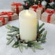 thumbnail image 5 of Adornos navideños, guirnalda de velas navideñas con forma de anillo, piñas, bayas rojas, ideal para armarios de cocina, centro de mesa navideño, portavelas de plástico., 5 of 9