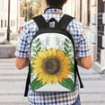 thumbnail image 5 of Uemuo Sunflowers (2) Printed Durable 17-inch Student Backpack - Lightweight, Waterproof, Adjustable Straps, Ideal for School, Work, Travel, 5 of 5
