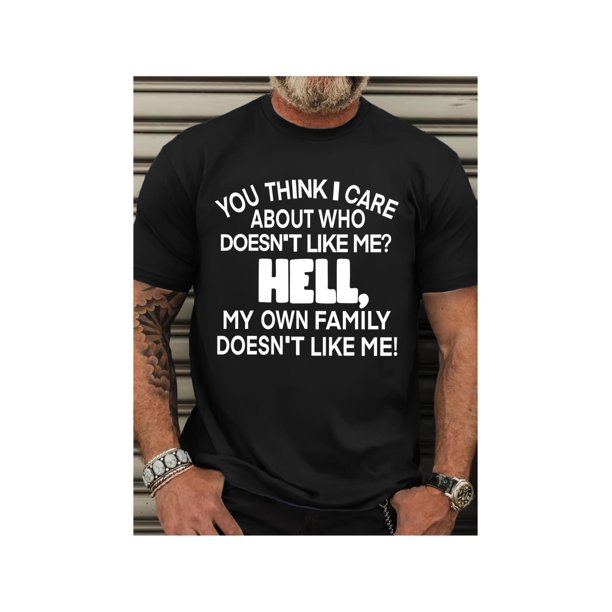 Men'S Casual Crew Neck T-Shirt with Bold Slogan Print - 100% Regular Fit, Short Sleeve Tee for Spring/Summer/Fall - For Men - Perfect for Casual Wear - Great Gift for Birthday or Casual Occasions