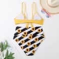 thumbnail image 4 of Womens High Waisted Bikini Set Tie Knot High Waisted Two Piece Swimsuits Bathing Suits, 4 of 5