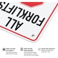 thumbnail image 3 of Stop All Forklifts Honk Horn And Look Both Ways Sign 8 X 12 Inches Rust Free Aluminum - Uv Protected, Waterproof, Weatherproof And Fade Resistant - 4 Pre-Drilled Holes, 3 of 6