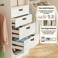 thumbnail image 4 of 23.6"-143.3" W Modular Closet System, 2-12FT Walk-In Closet Organizer with 4 Expandable Rods and Drawers, 4 of 10
