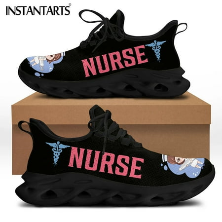 

2024 Hot Sale Nurse Platform Sneakers Breathable Lace up Mesh Swing Shoes Comfort Women Running Shoes Zapatillas