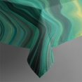 thumbnail image 3 of Green Marble Color Flow Pattern Rectangle Tablecloth 60"x84",Waterproof Polyester Rectangle Table Cloth, Wipeable Spillproof Polyester Tablecloth for Dining, Camping, Indoor and Outdoor, 3 of 5