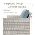 thumbnail image 3 of PARKWELL Wicker Patio Chairs Set of 2,Outdoor Rattan Chairs with Cushion,Porch Balcony Seating Furniture Set 350lb,Baby Blue, 3 of 6