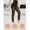 Black-L, variant on Black High Waist Shapewear Leggings With Mesh Panels Tummy Control Butt