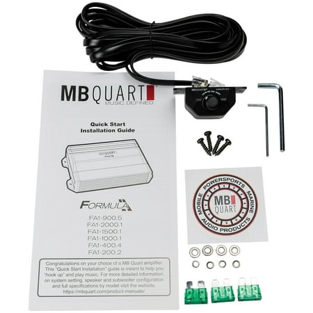 MB Quart - Formula 2000W Class D Digital Mono MOSFET Amplifier with Variable Low-Pass Crossover - Black