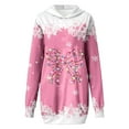 thumbnail image 4 of Christmas Dresses for Women Christmas Outfits for Girls Women's Christmas Printed Long Sleeved Hooded Sweatshirt With Pocket Hoodie Pullover Dress Hoodie, 4 of 4