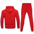 thumbnail image 2 of Zusmen Tracksuit Mens, Casual Long Sleeve Full-Zip Running Sweatsuit Sets , Track Jackets and Pants 2 Piece Outfit, Warm Jogging Sweat Suits for Men Red M, 2 of 5