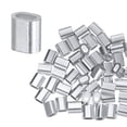 thumbnail image 1 of Uxcell 150-Pack Mangas de Crimpado de Aluminio, 2mm 5/64 Mangas de Cuerda de Alambre de Barril Redondo Simple, 1 of 1