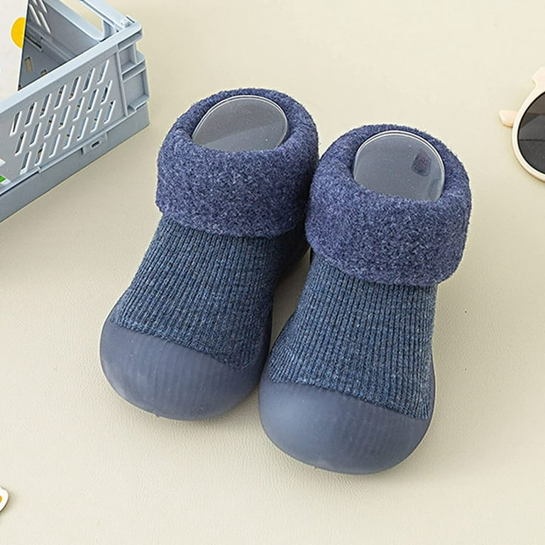 Visland Baby Toddler Sock Shoes Infant Soft Rubber Sole Shoes Breathable  Cotton First Walking Shoes Anti-Slip for Kids Baby Girls Boys