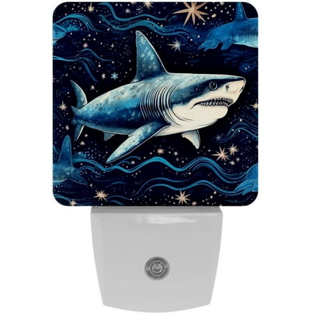 

Star Shark Square LED Night Lights - Small Portable Lighting for Any Room - Energy Efficient & Long-lasting - for Bedroom Bathroom and Hallway